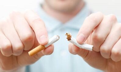 What happens on the body when a cigarette